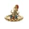 9.5" Long Gold Ganesh Sculpture with Lotus Plate